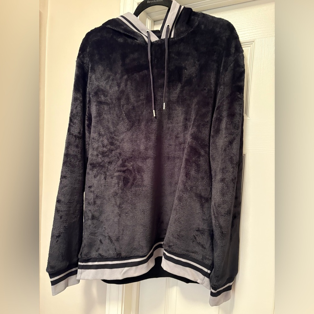 Men’s INC Black Velour Hoodie